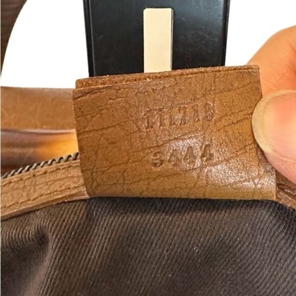 Gucci bamboo gg canvas and leather bag - Picture 10 of 16